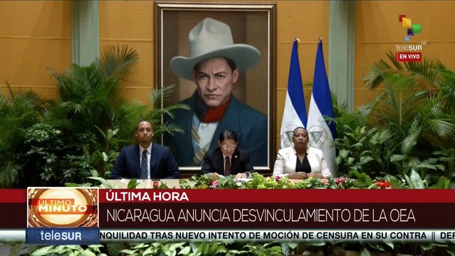 Canciller Dennis Moncada anuncia retirada de Nicaragua de la OEA