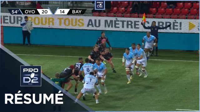 PRO D2 - Résumé Oyonnax Rugby Rugby-Aviron Bayonnais: 30-21 - J11 - Saison 2021/2022