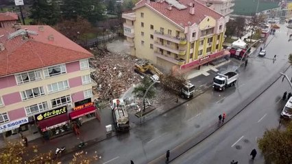 Keçiören'deki Onbirler Apartmanı'nda yıkım çalışması tamamlandı