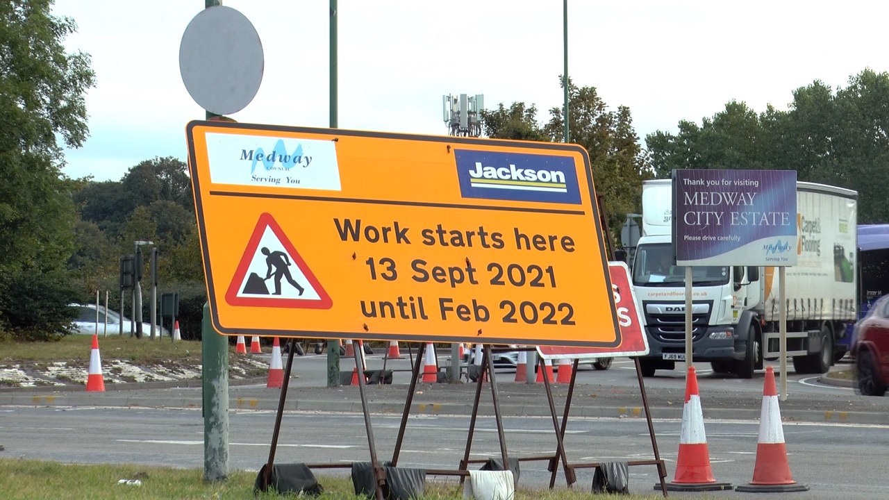 Roadworks on the Medway City Estate cause 'absolute chaos' as traffic piles up