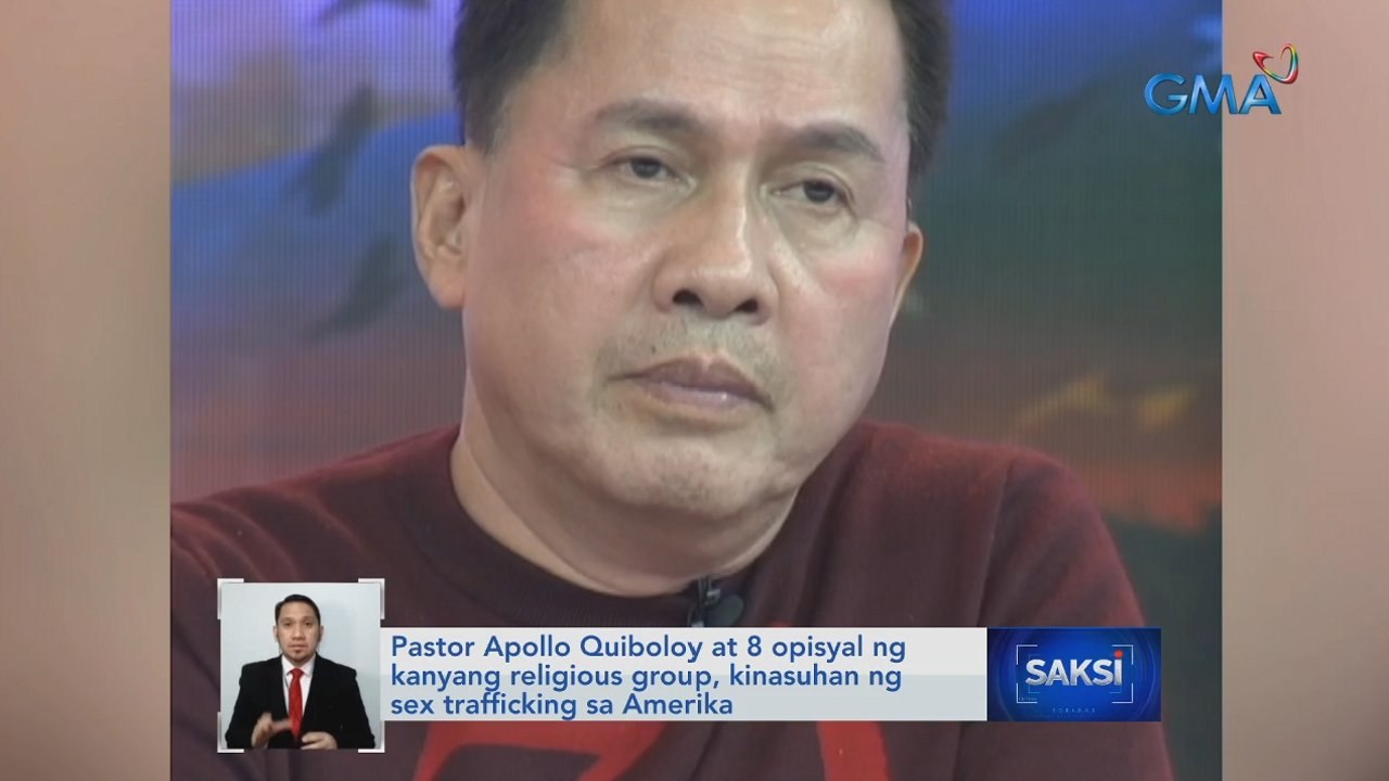 Pastor Apollo Quiboloy at 8 opisyal ng kanyang religious group, kinasuhan ng sex trafficking sa Amerika | Saksi