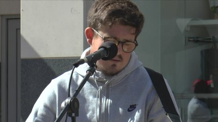 Jordan Ravenhill performs in Chatham