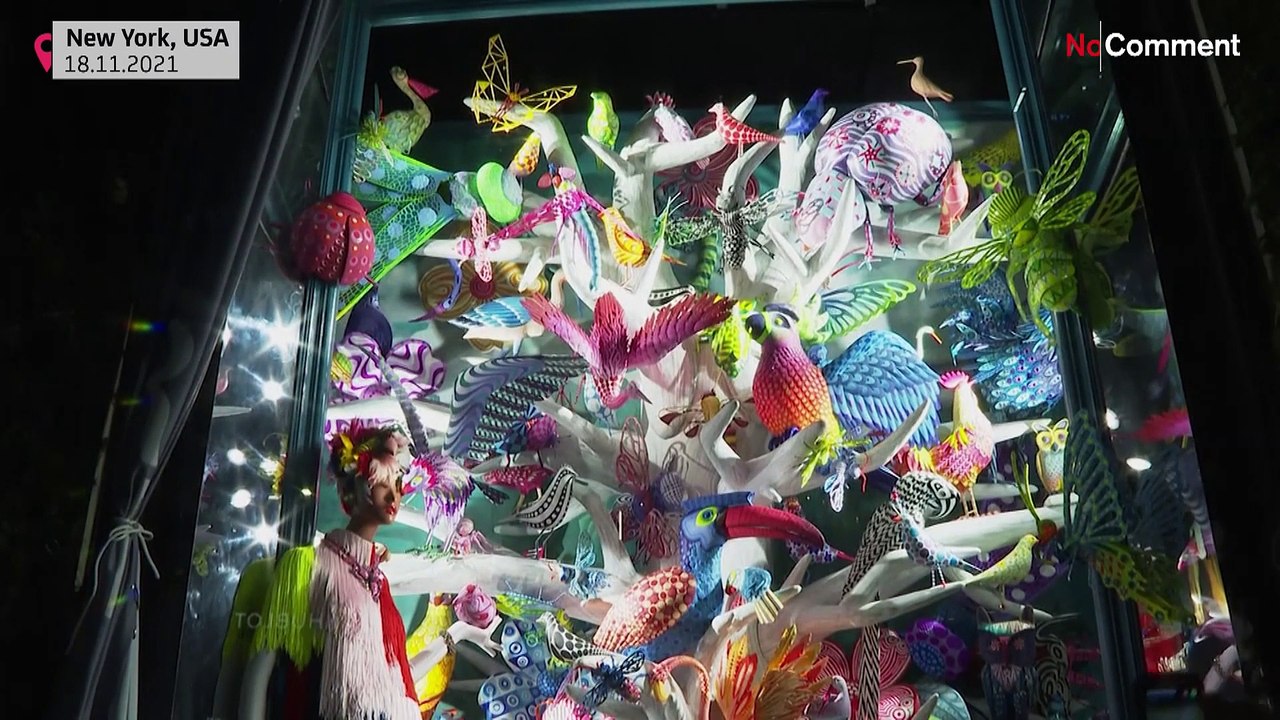 Weihnachtsdeko im New Yorker Luxuskaufhaus Bergdorf Goodman begeistert