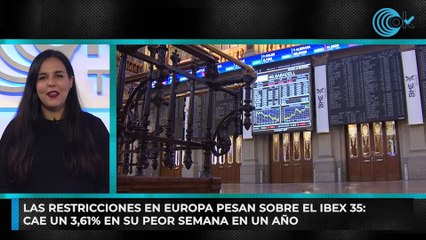 Las restricciones en Europa pesan sobre el Ibex 35: cae un 3,61% en su peor semana en un año
