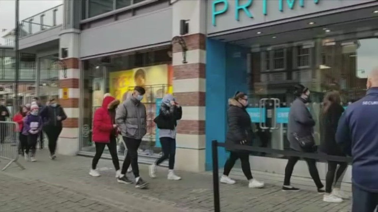 Long queues outside shopping centres and salons from the crack of dawn