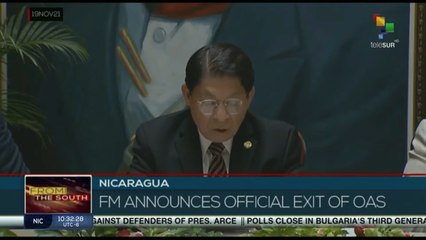 Nicaragua confirms its withdrawal from the Organization of American States (OAS)