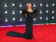 Christina Aguilera Wore a Plunging Gown with Latex Long-Sleeve Gloves on the Red Carpet