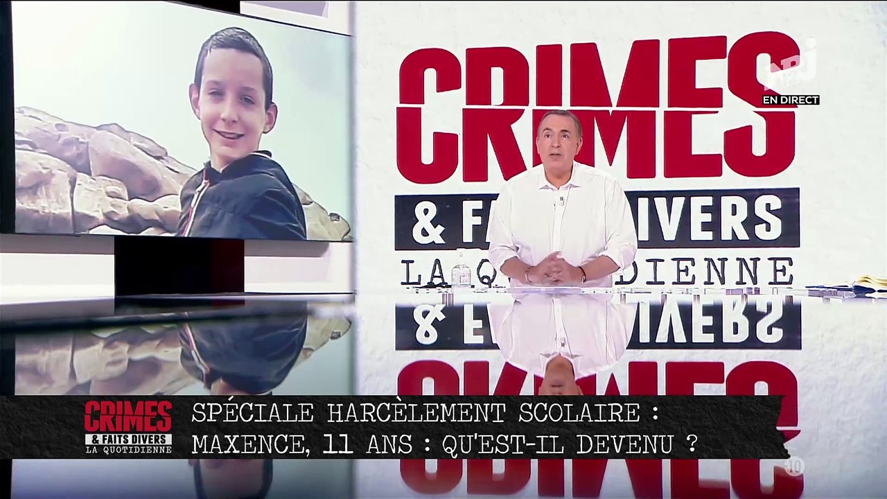 Harcèlement scolaire : Maxence,11 ans, qui a témoigné en juin dernier sur le plateau de "Crimes et Faits Divers" raconte comment son passage dans l'émission a changé sa vie