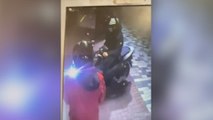 CCTV captures Moped rider breaking into hair salon in Strood