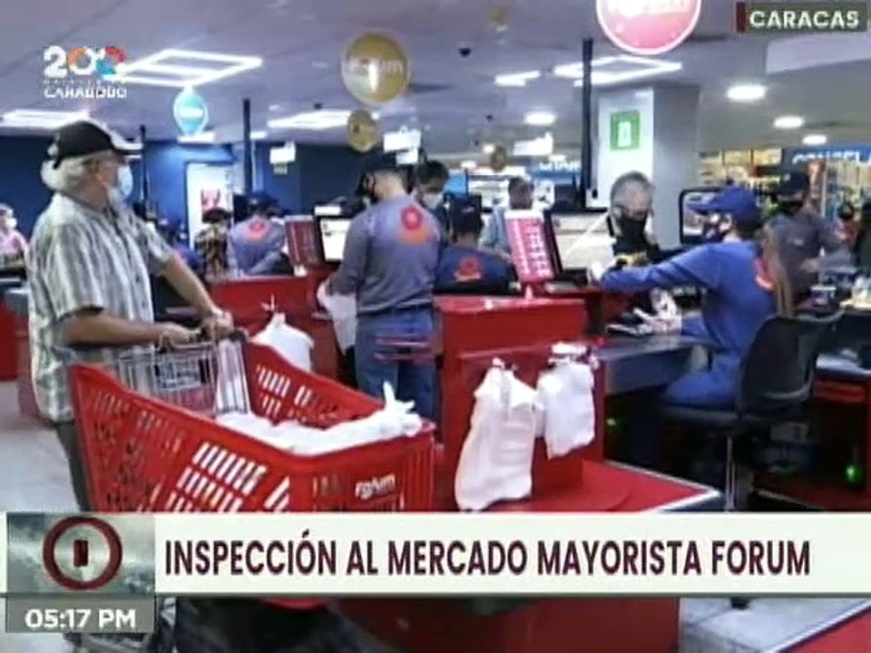 Inspeccionan Mercado Mayorista Fórum para verificar el cumplimiento de las normas de bioseguridad
