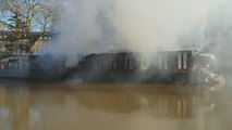 Large fire breaks out at floating restaurant in Maidstone