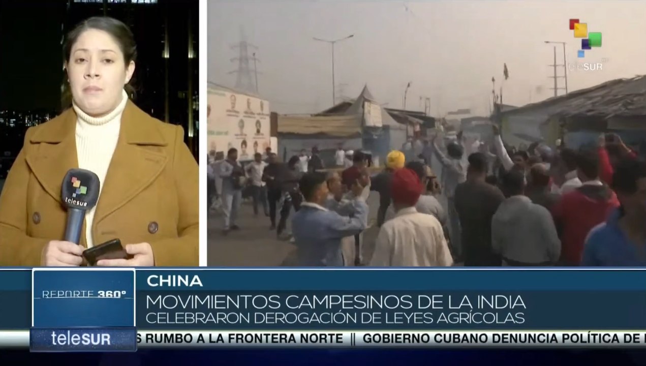 Campesinos de la India celebran derogación de leyes agrarias