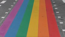Maidstone Hospital unveil rainbow coloured zebra crossing