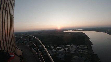 Footage shows people who climb Littlebrook power station in Gravesend