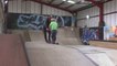 Four time world scooting champion visits a Skate Park in Rochester