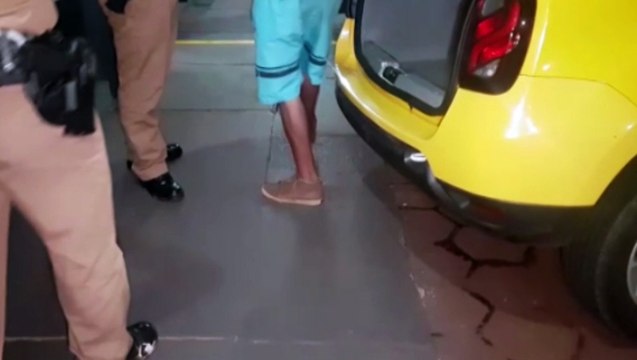 Criminoso que agrediu idosos em Santa Tereza chega à delegacia de Cascavel