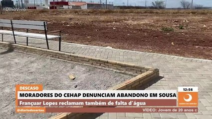 Moradores denunciam obras inacabadas e falta d’água em conjunto habitacional de Sousa