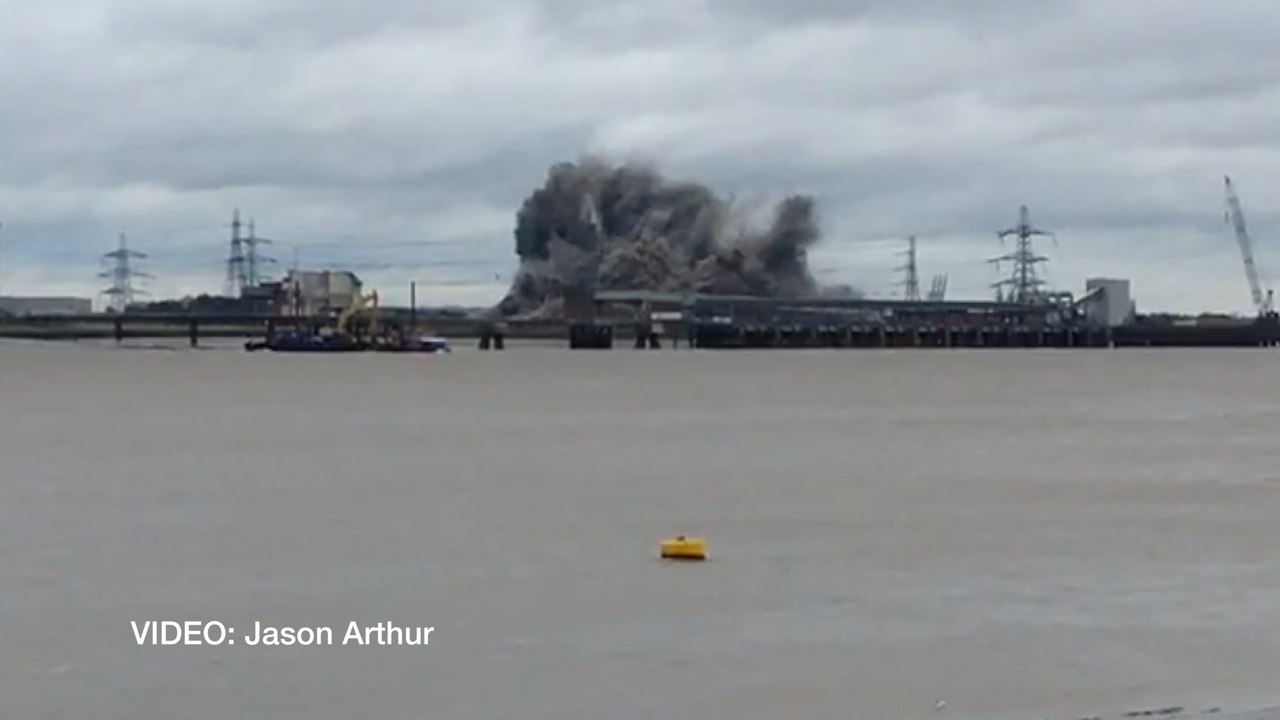 Final demolition of Tilbury Power Station takes place