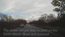 Footage shows police chase after two carjackers stole a terminally ill driver's car