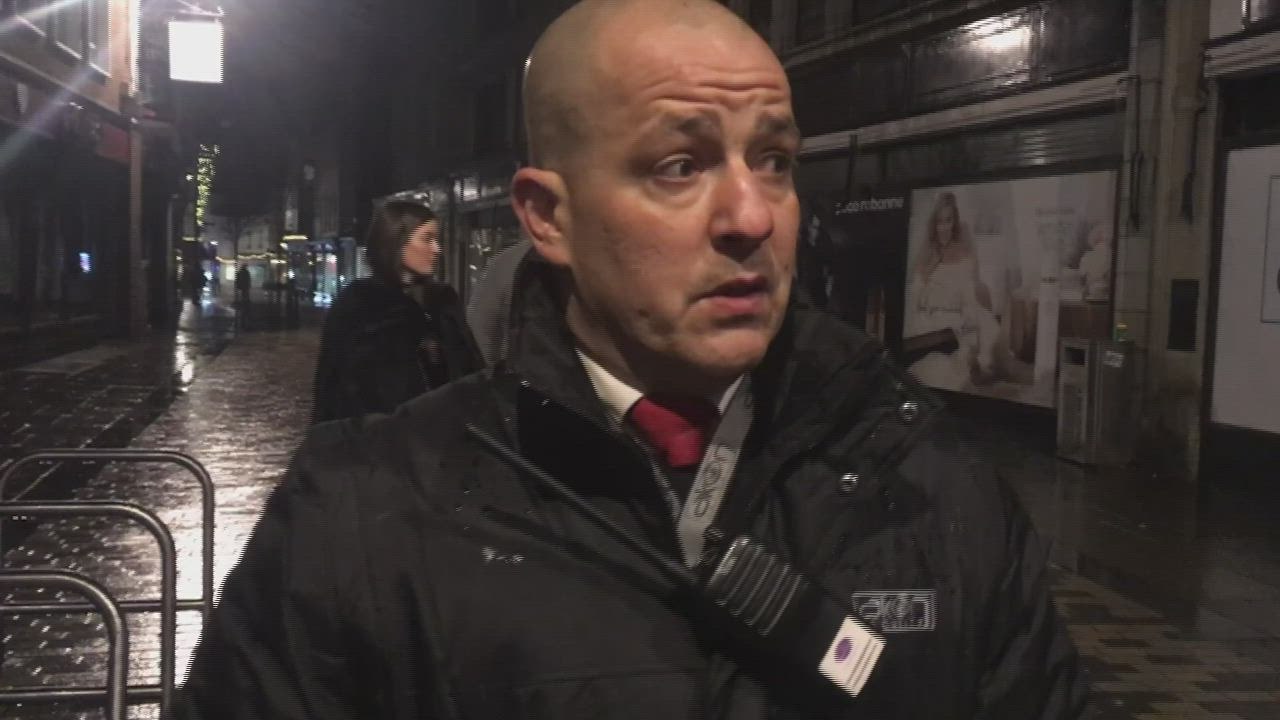Security guard reacts after incident at The Cuban in Canterbury