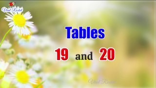 Learn Tables 19 and 20 in English | Multiplication Tables | Table of 19 and 20 | Learn Maths easily | Viral Rocket