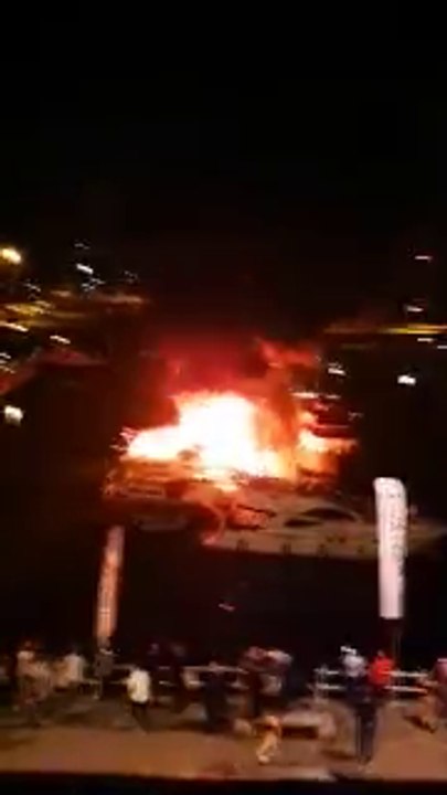 Boat destroyed in fire at Ramsgate Marina