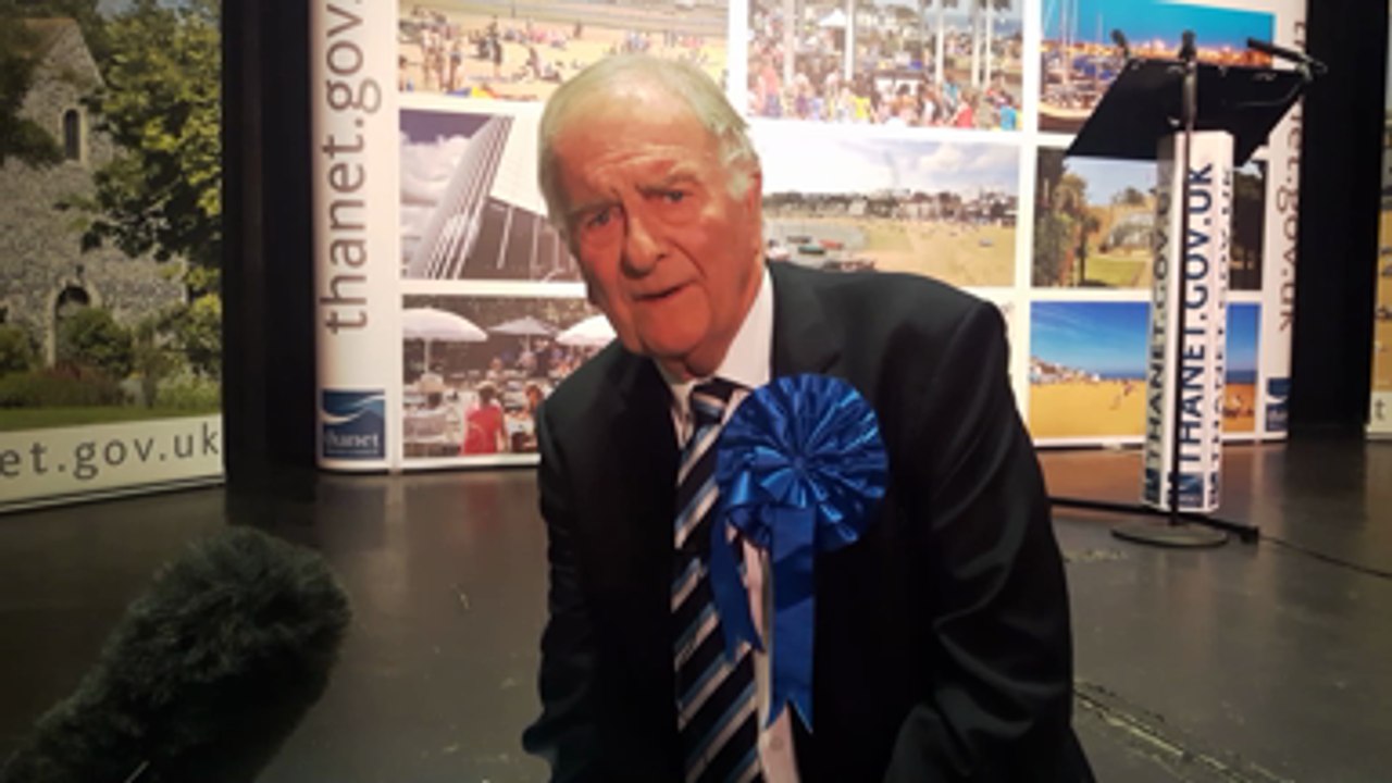 Sir Roger Gale speaks after winning election in Thanet