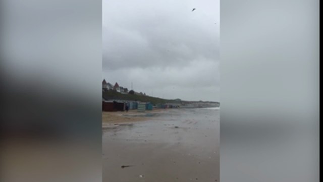 Beach huts in Thanet swept out to sea