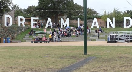 Dreamland visitors brave the rain