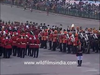 Beating the retreat ceremony at vijay chowk