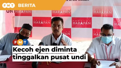 Ejen pengundian diminta tinggalkan pusat undi, PH buat laporan polis
