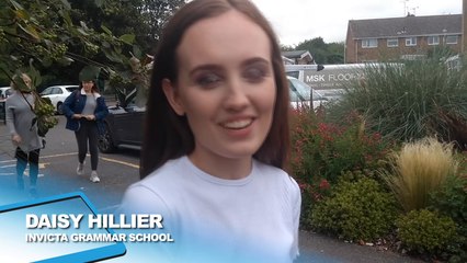 Daisy Hillier from Invicta Grammar School is happy with her results