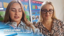 Twins from Dover Grammar School for Girls give their results