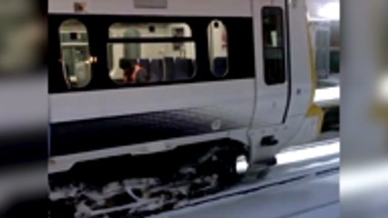 Snow on train tracks causes 'sparking' problems