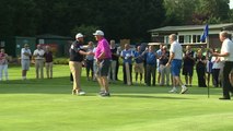 Beef vs Beefy: Sir Ian Botham and Andrew Johnston arrive at charity golf match