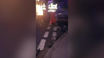 Footage shows damage caused by crash in Horsmonden