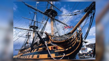 Part of a flag built in Chatham for HMS Victory is to go up for sale