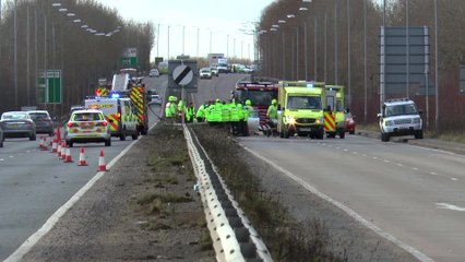 Man trapped in car after crash on A2020 in Ashford