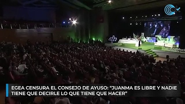 Egea censura el consejo de Ayuso: Juanma es libre y nadie tiene que decirle lo que tiene que hacer