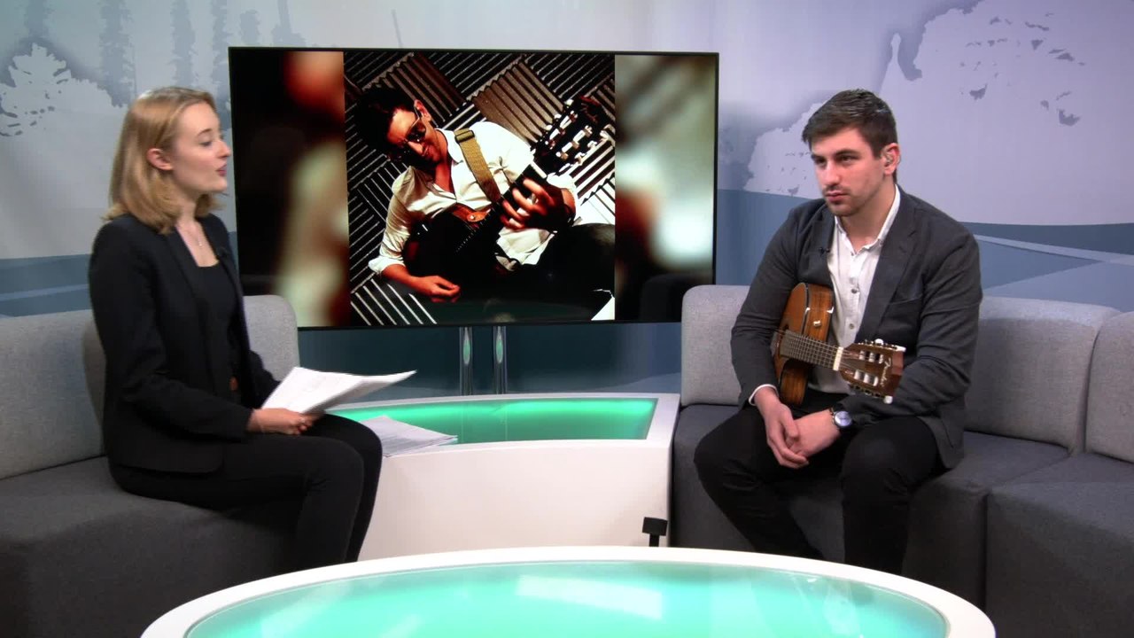 Isaac Truzzi-Franconi performs in the studio