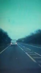 Van almost causes crash