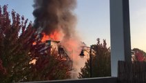 Massive fire engulfs flats: video Rob Mansfield