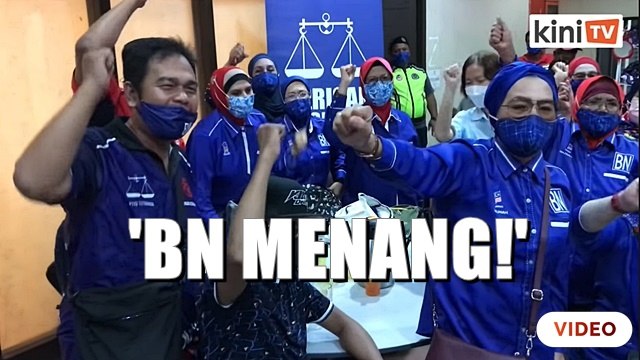 BN tawan beberapa kerusi, penyokong bersorak gembira