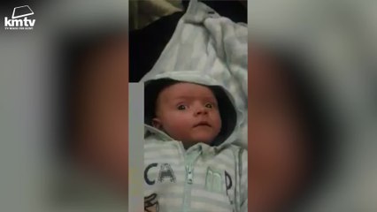 Footage shows Eli Cox smiling and laughing