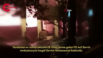 Cayır cayır yanan evine odun atan adam şaşırttı