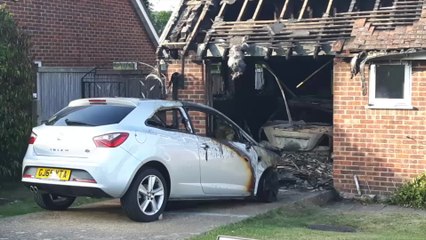 Car fire spreads to house in Dover