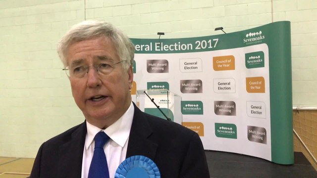 Michael Fallon holds Sevenoaks