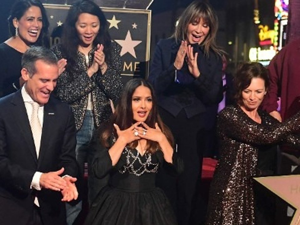 Salma Hayek mit Stern auf Hollywoods Walk of Fame geehrt