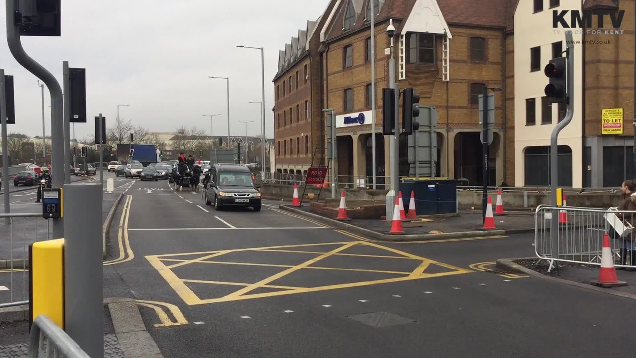 Funeral procession in Maidstone