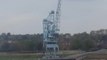 A man climbed a crane on the Medway City Estate